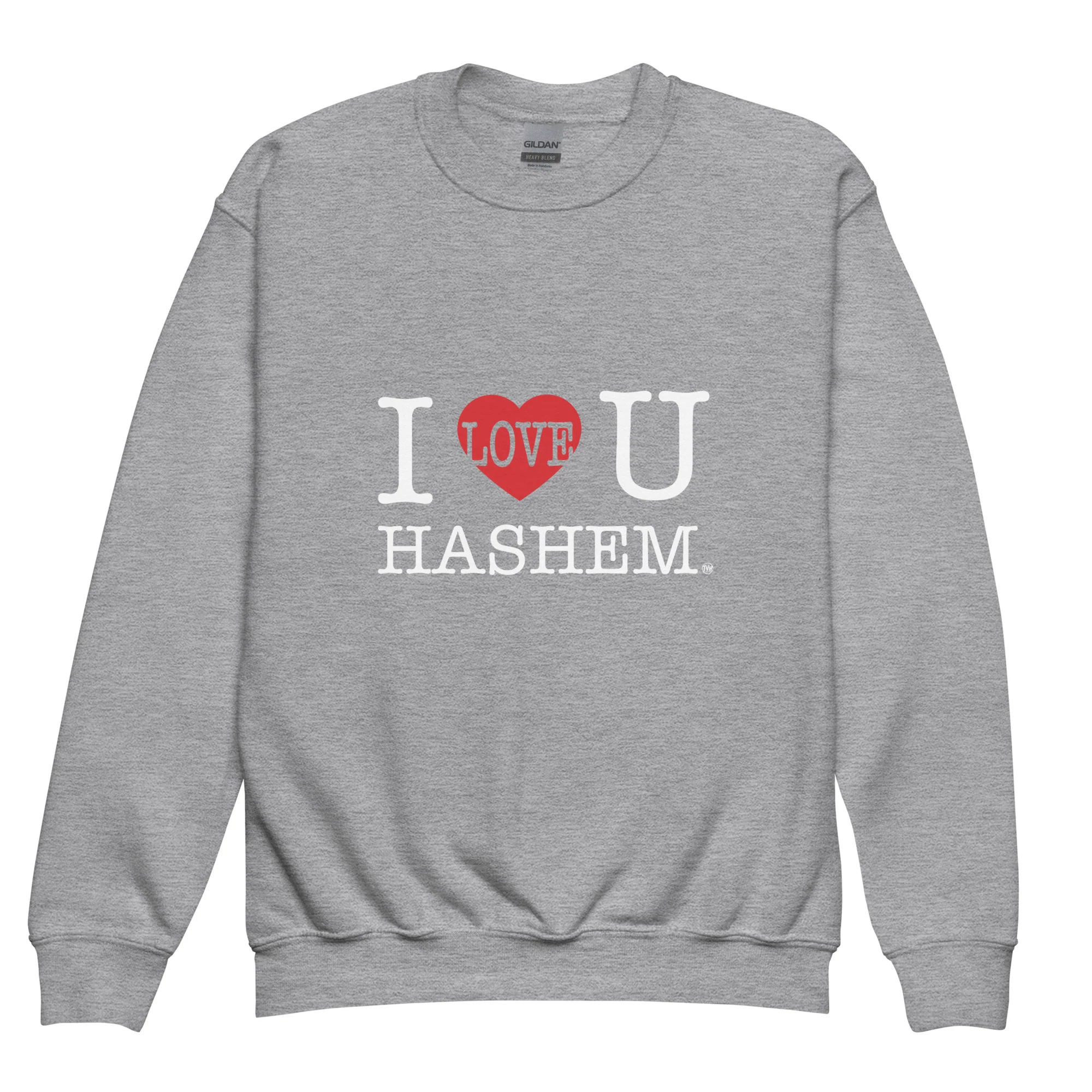I Love You Hashem Youth Crewneck - Image 6